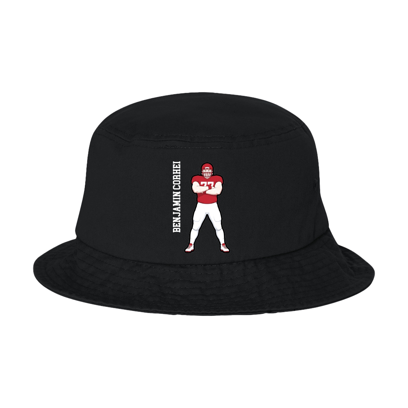 Bucket Cap — Name Vertical in Black