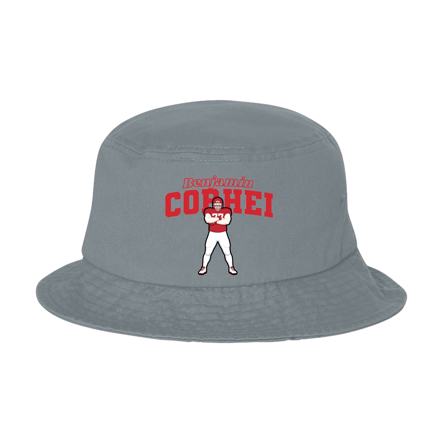 Bucket Cap — Name Arch in Grey