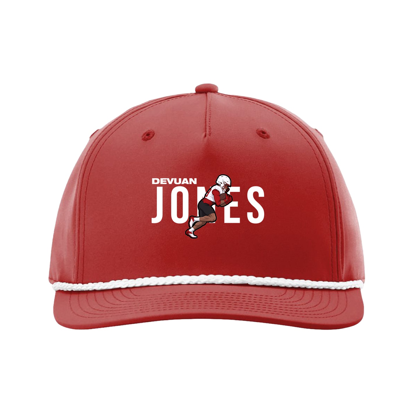 Five-Panel Classic Rope Cap — Player Name in Red