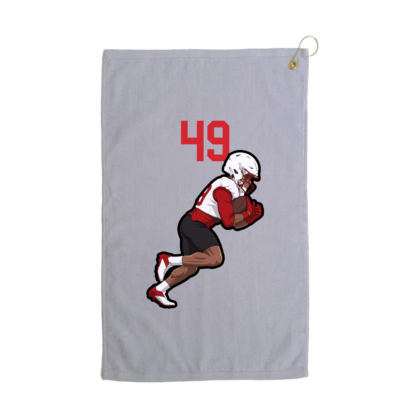 Golf Towel — Number Top in Grey