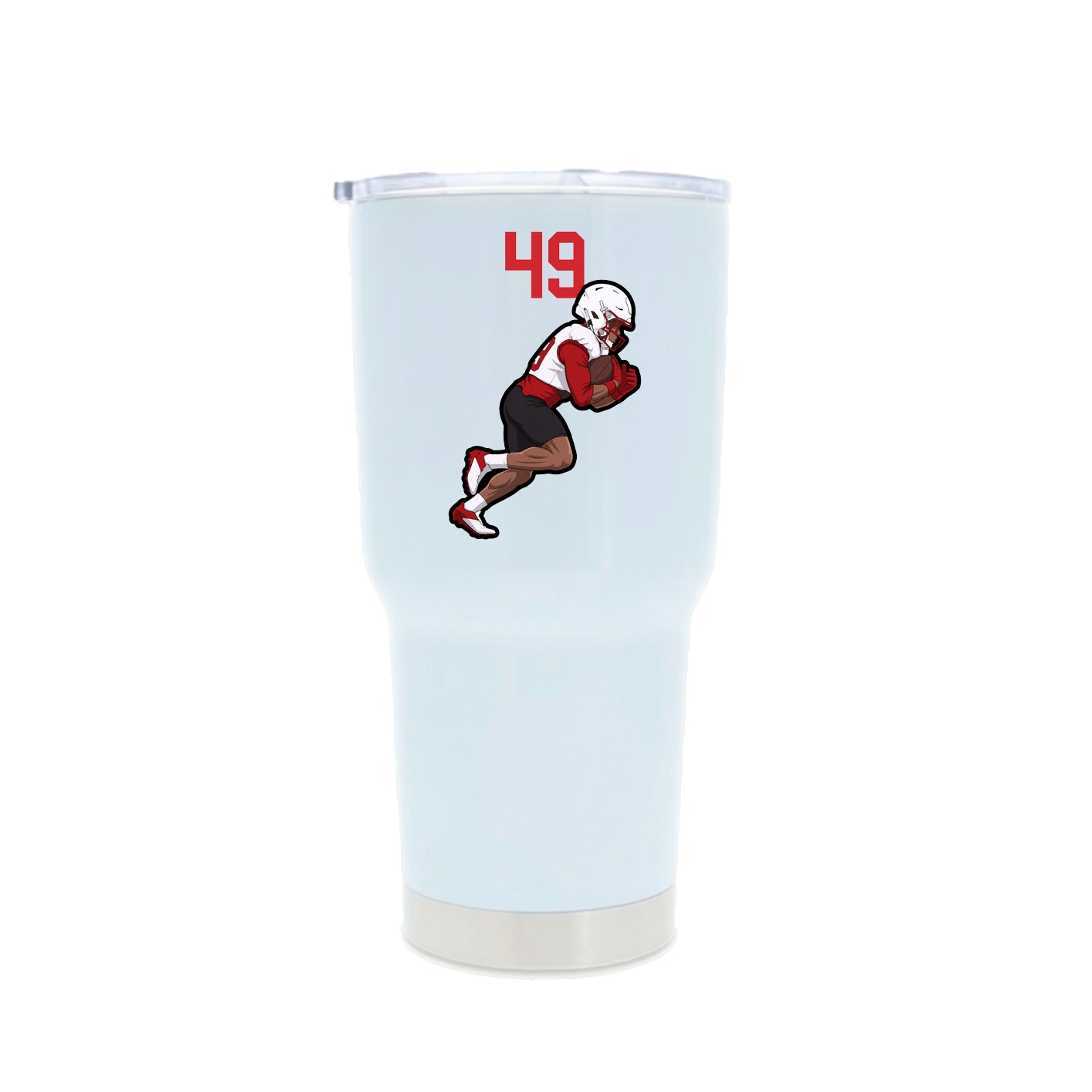 30oz Stainless Steel Tumbler — Number Top in White