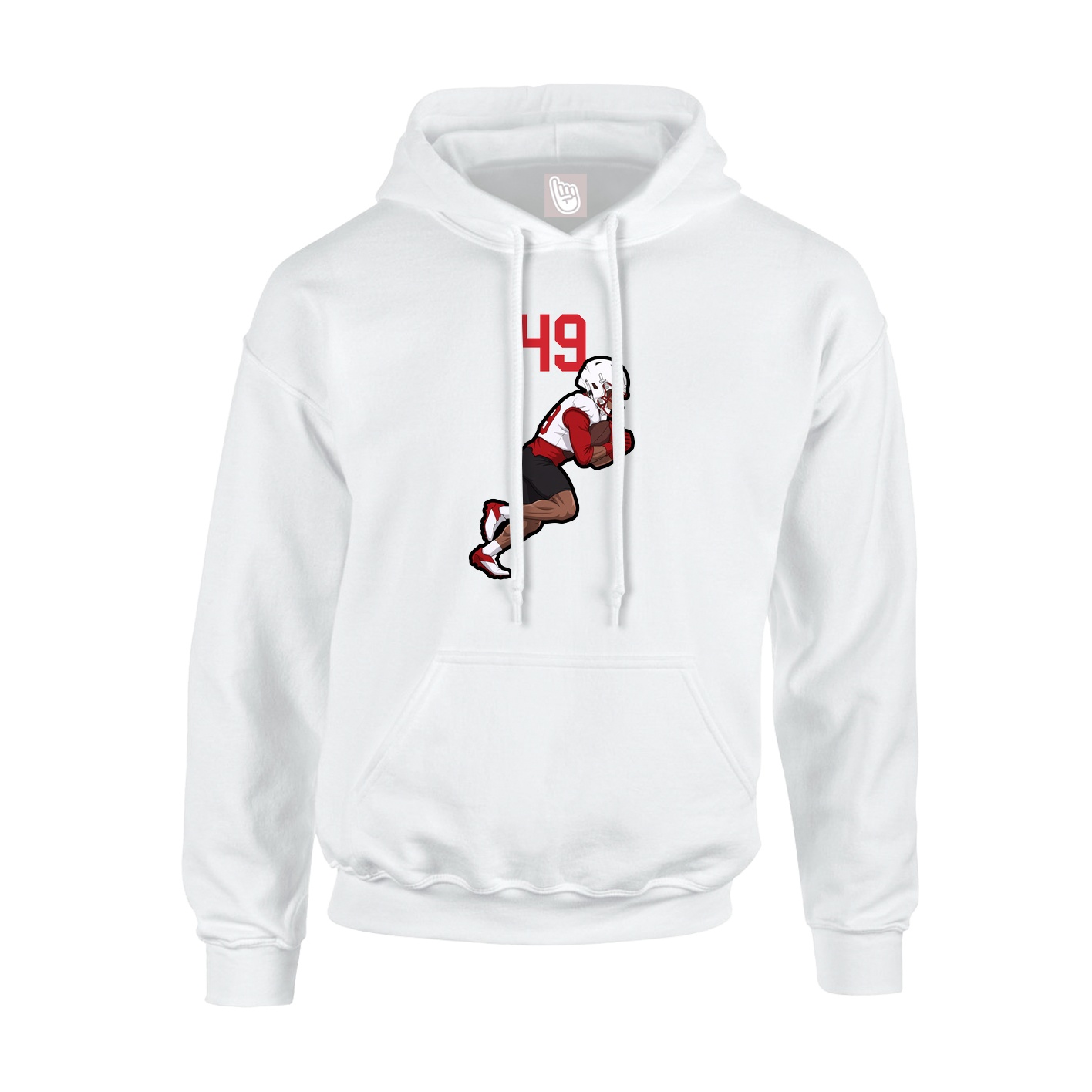 Hoodie — Number Top in White