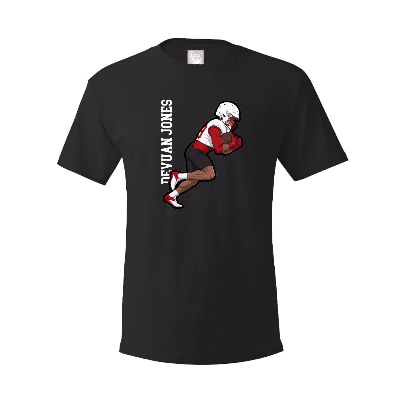 Youth Tee — Name Vertical in Black