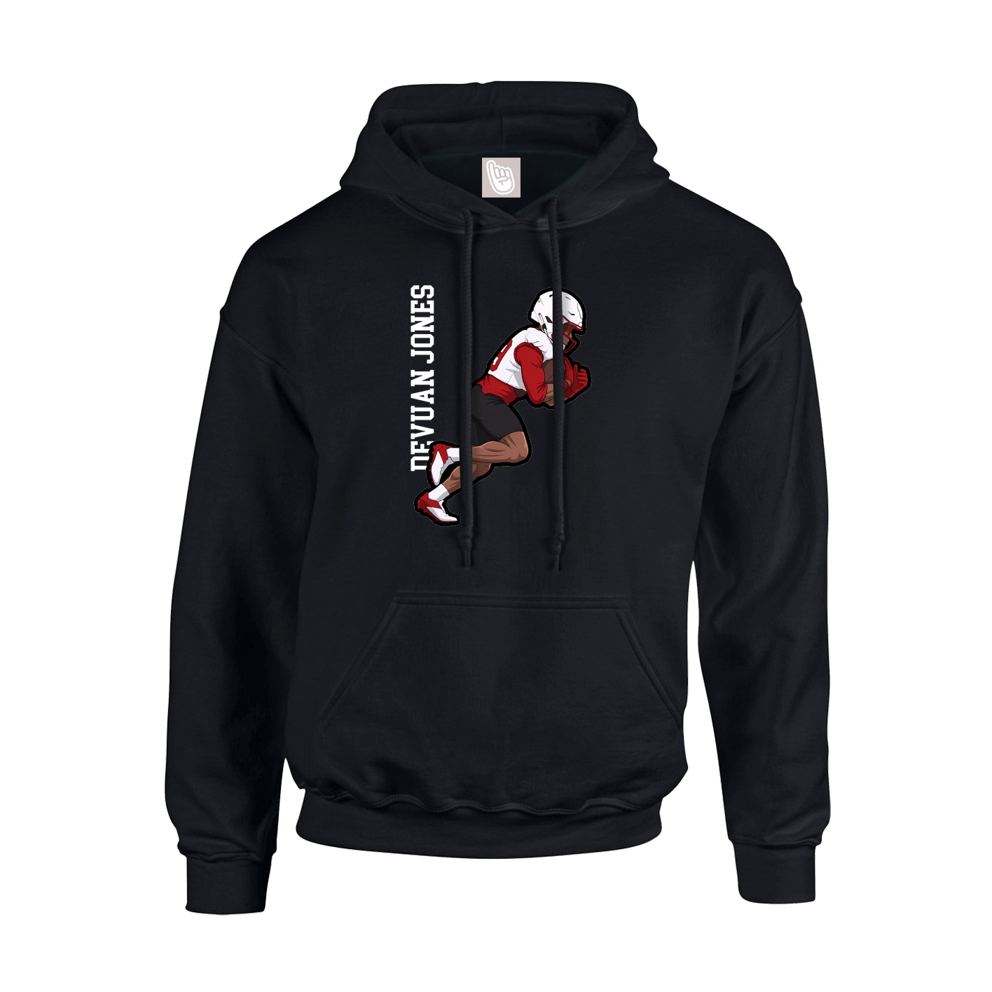 Hoodie — Name Vertical in Black