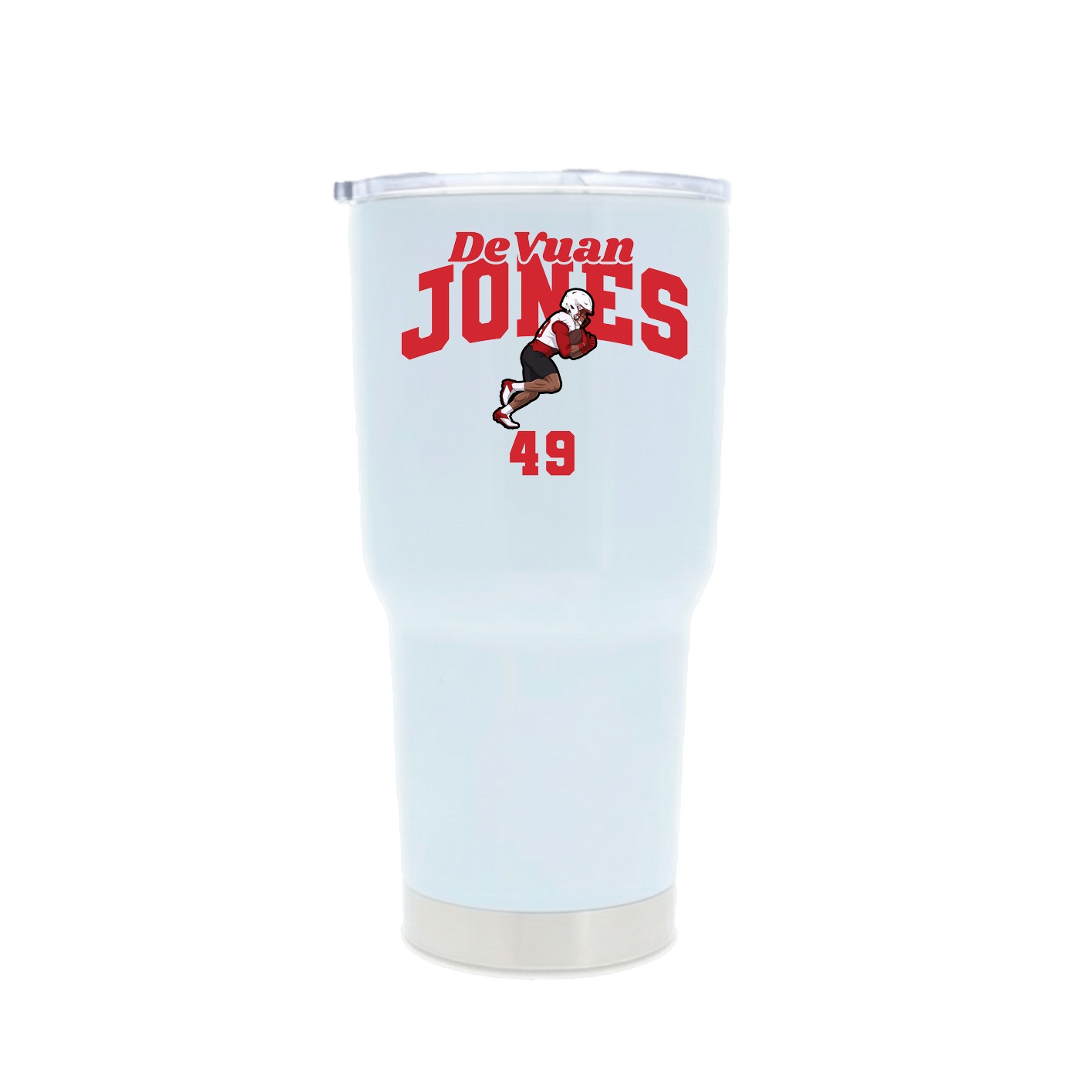 30oz Stainless Steel Tumbler — Signature Arch in White