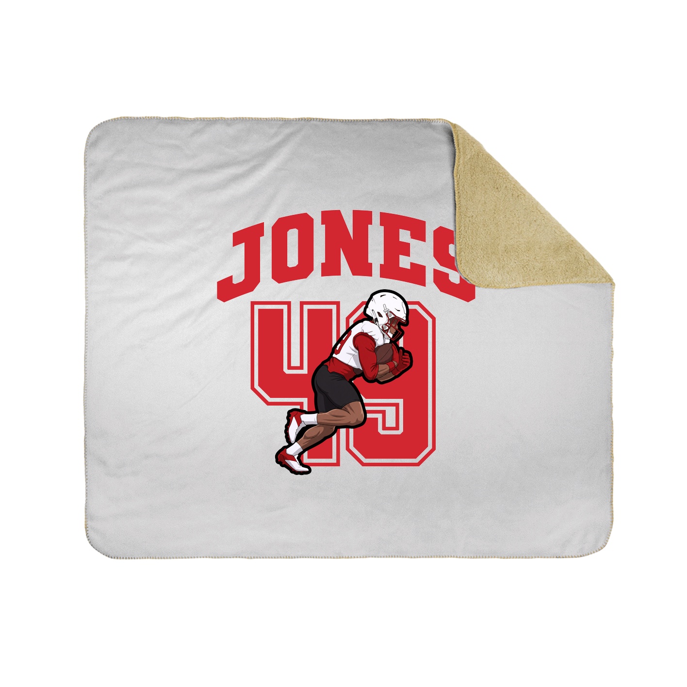 Throw Blanket — Number in White