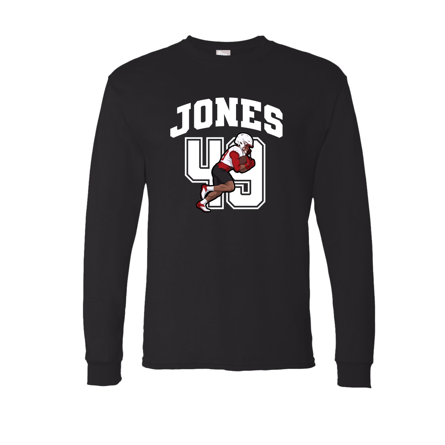 Long Sleeve Tee — Number in Black