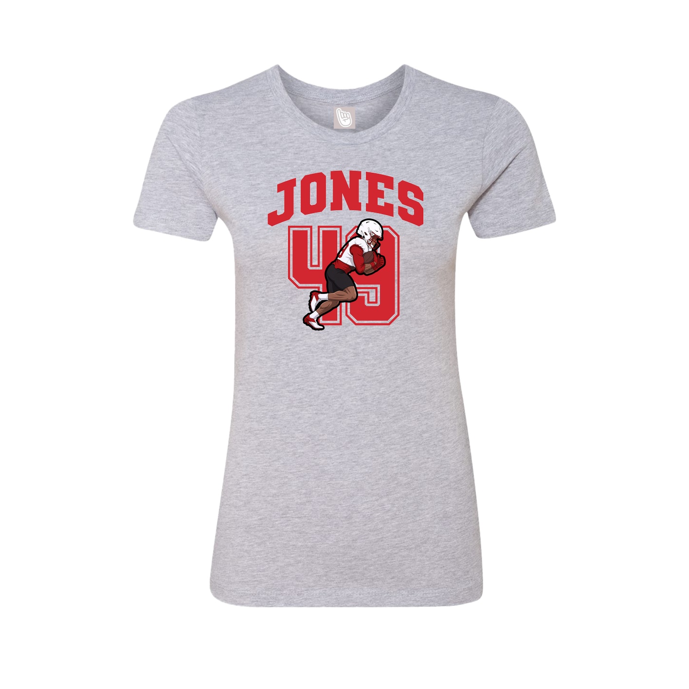Fitted Women's Tee — Number in Grey