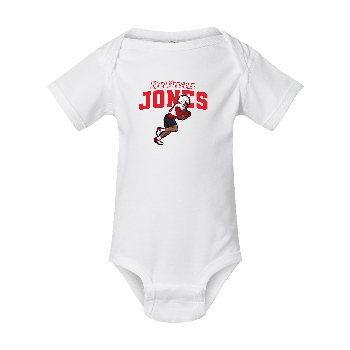 Baby Onesie — Name Arch in White