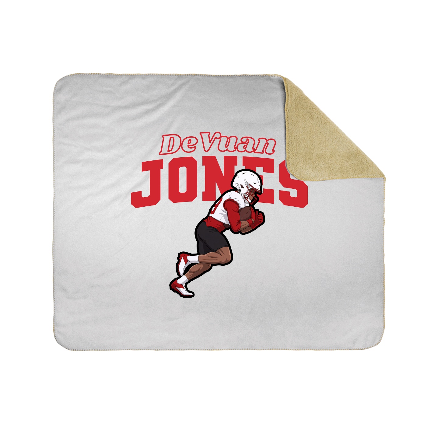 Throw Blanket — Name Arch in White