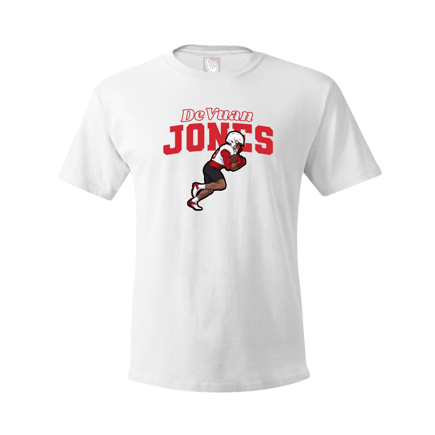 Youth Tee — Name Arch in White