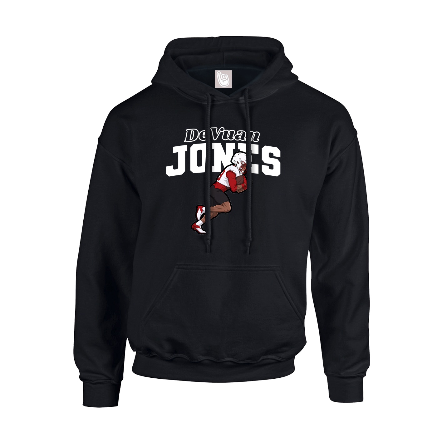 Youth Hoodie — Name Arch in Black
