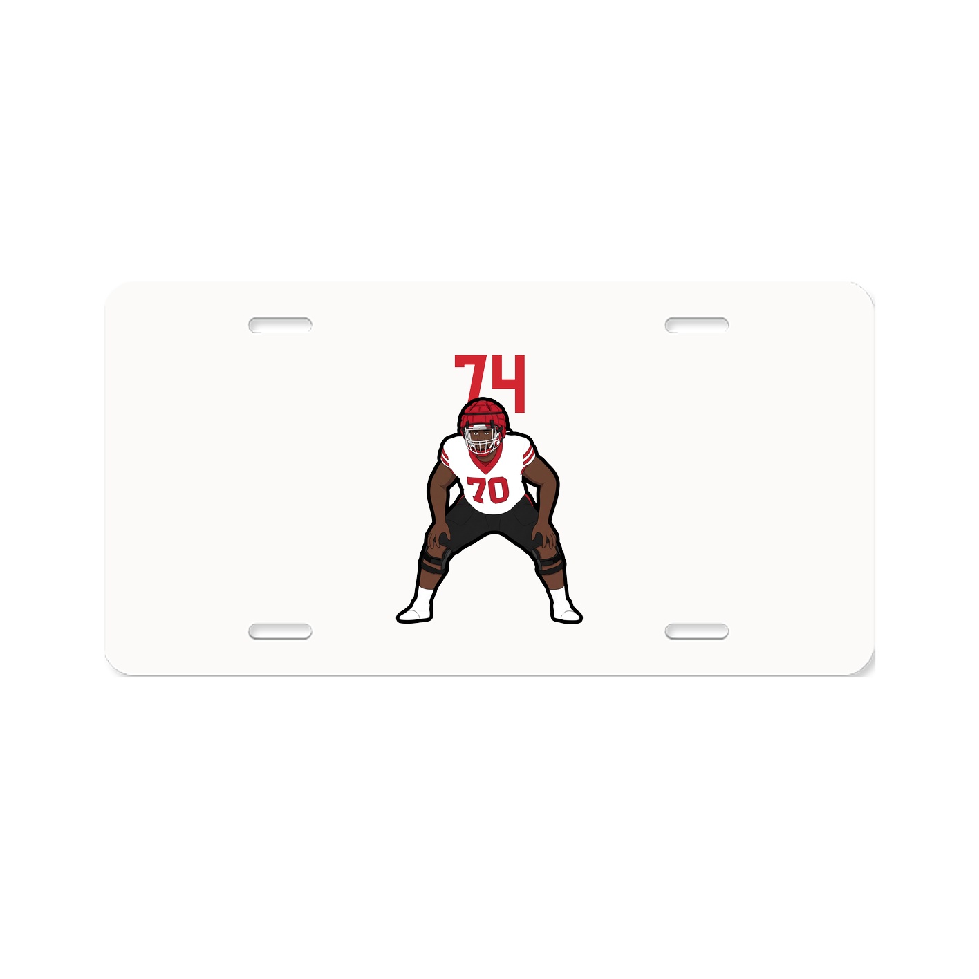 License Plate — Number Top in Classic