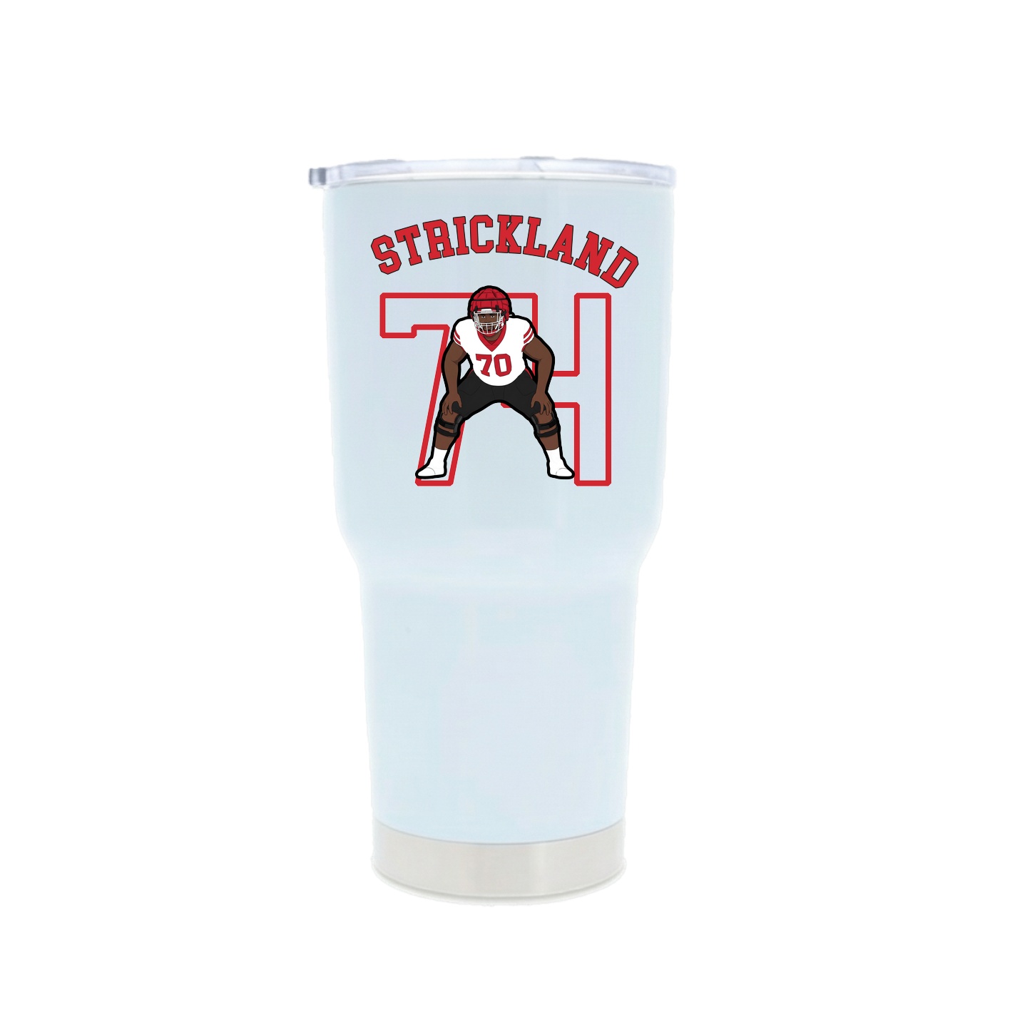 30oz Stainless Steel Tumbler — Shirsey Arch in White