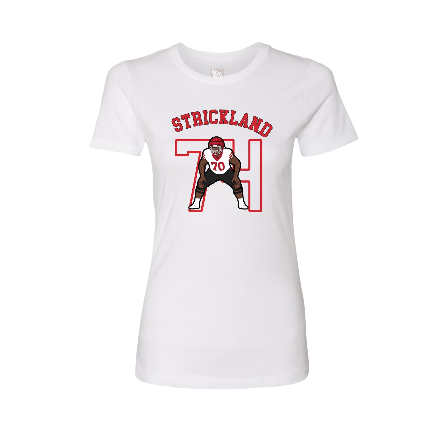 Fitted Women's Tee — Shirsey Arch in White