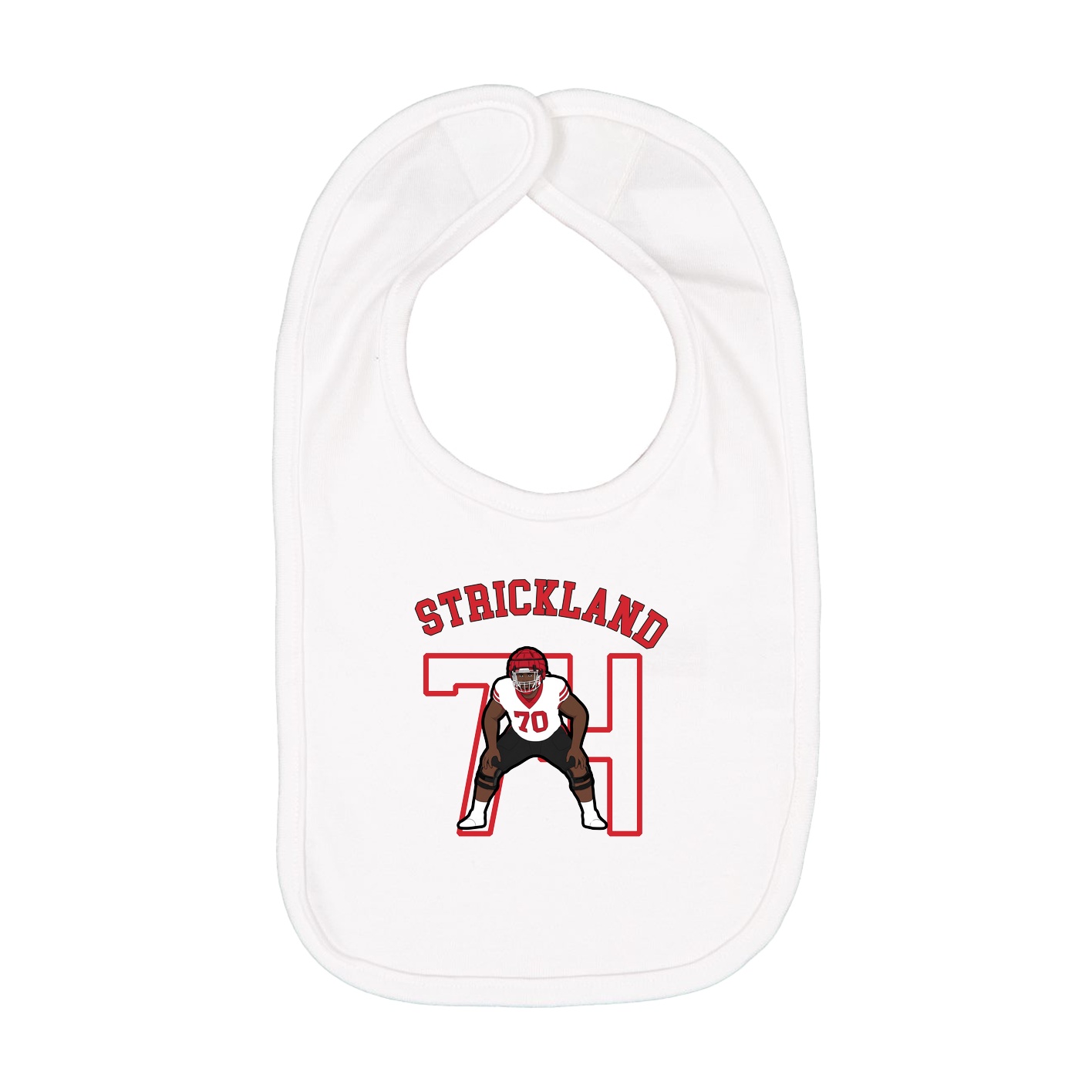 Infant Bib — Shirsey Arch in White