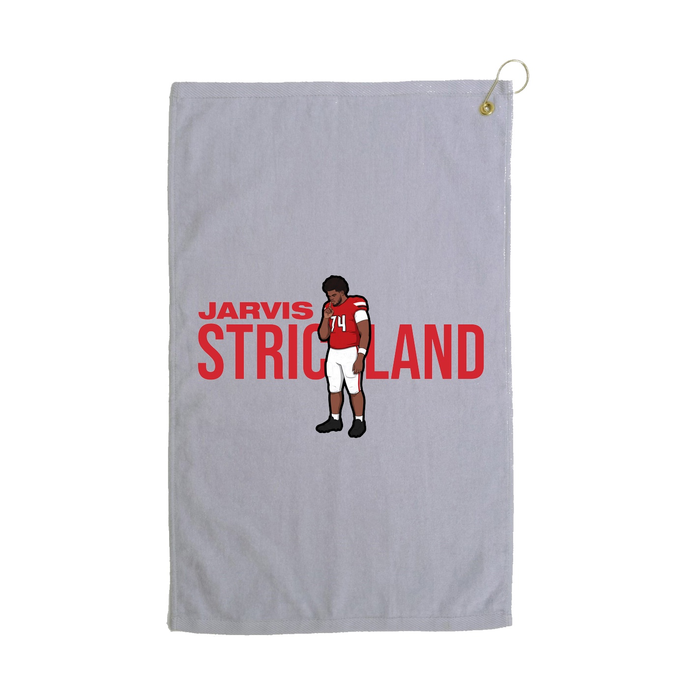 Golf Towel — Player Name in Grey