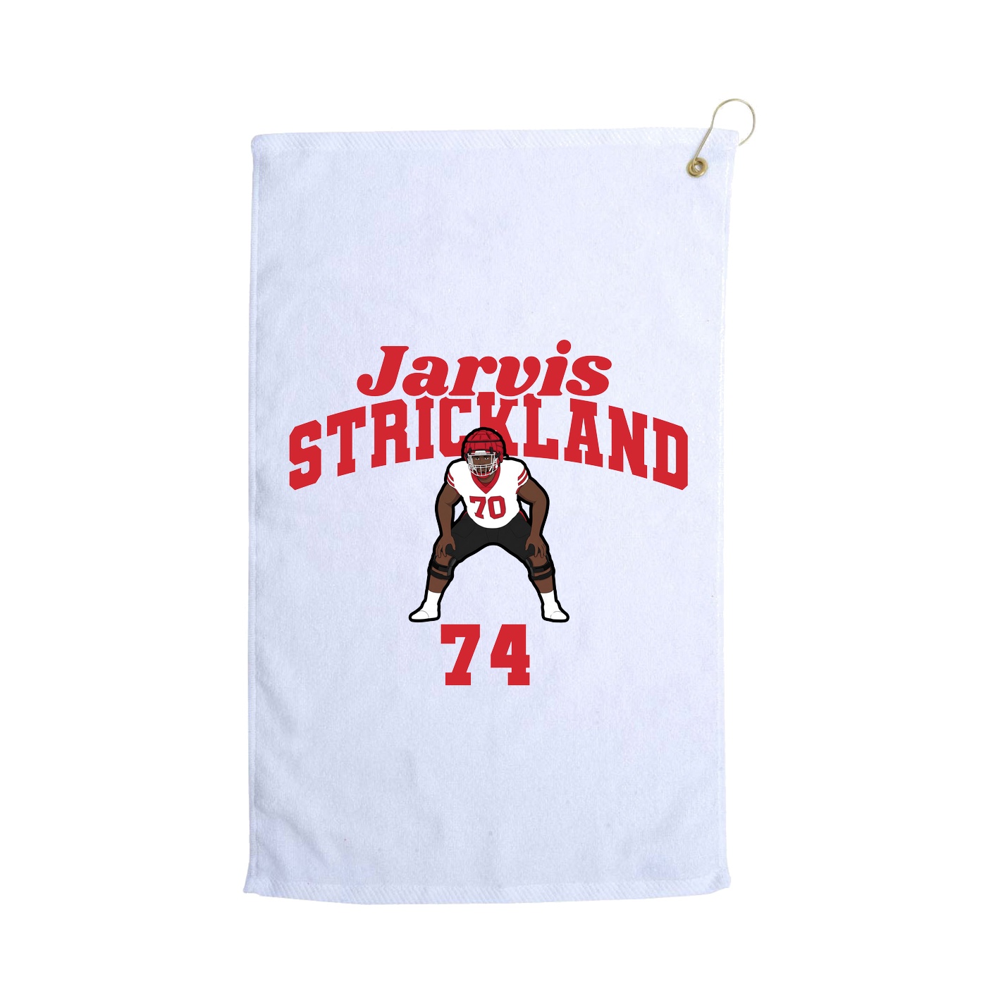 Golf Towel — Signature Arch in White