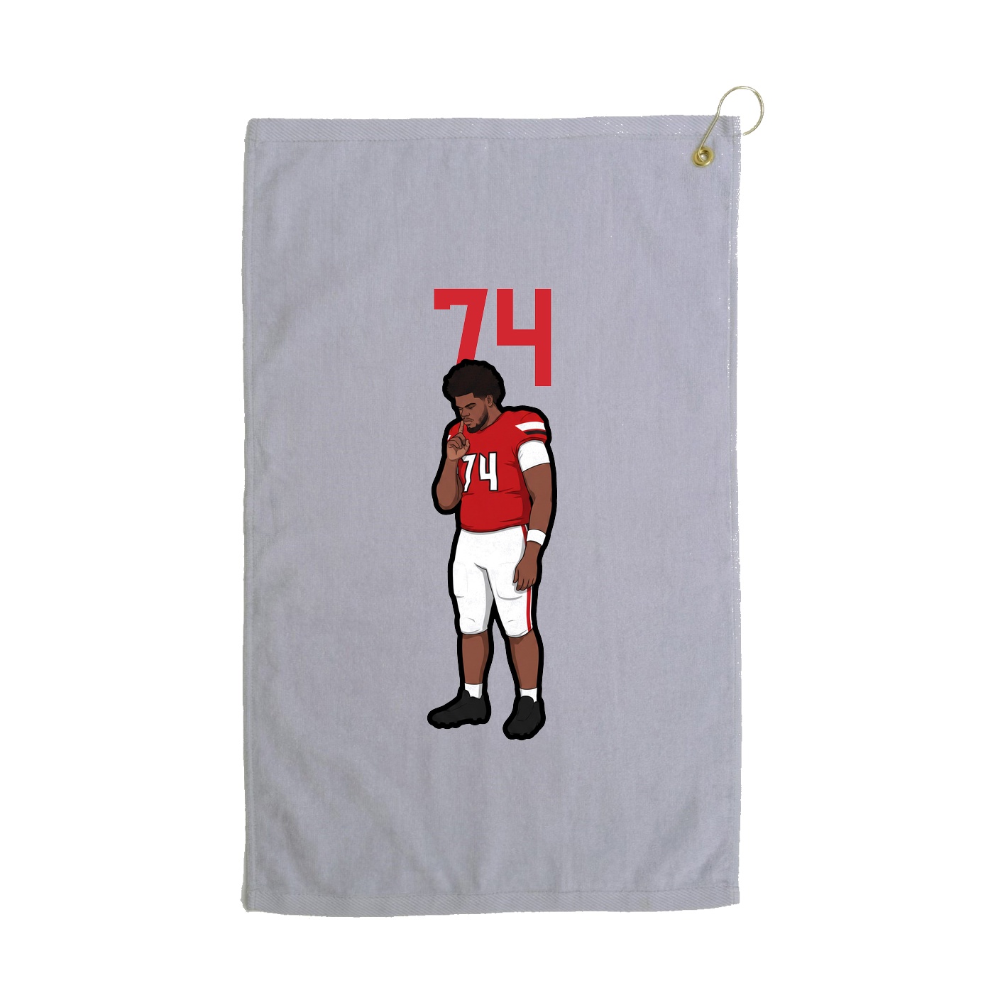 Golf Towel — Number Top in Grey