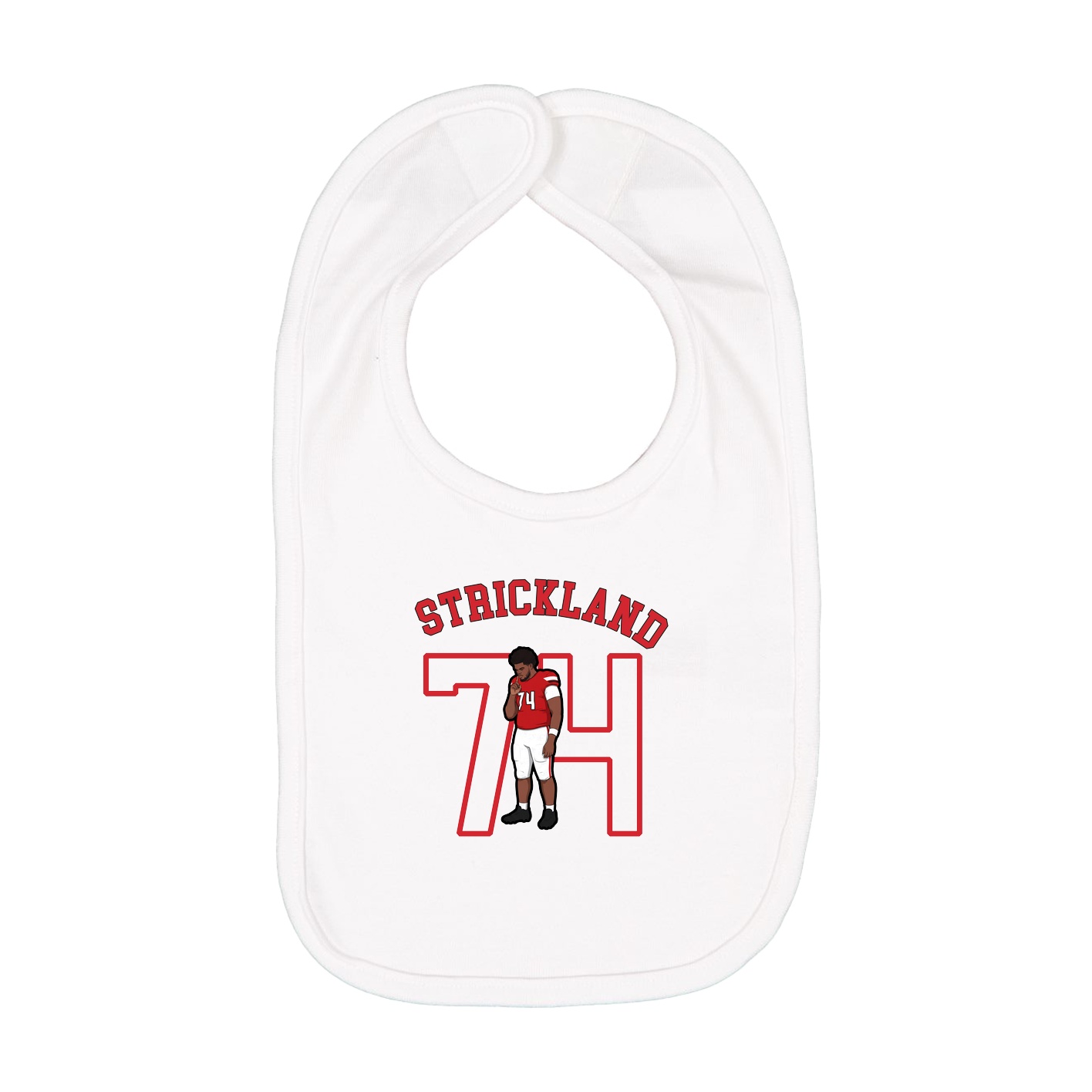 Infant Bib — Shirsey Arch in White