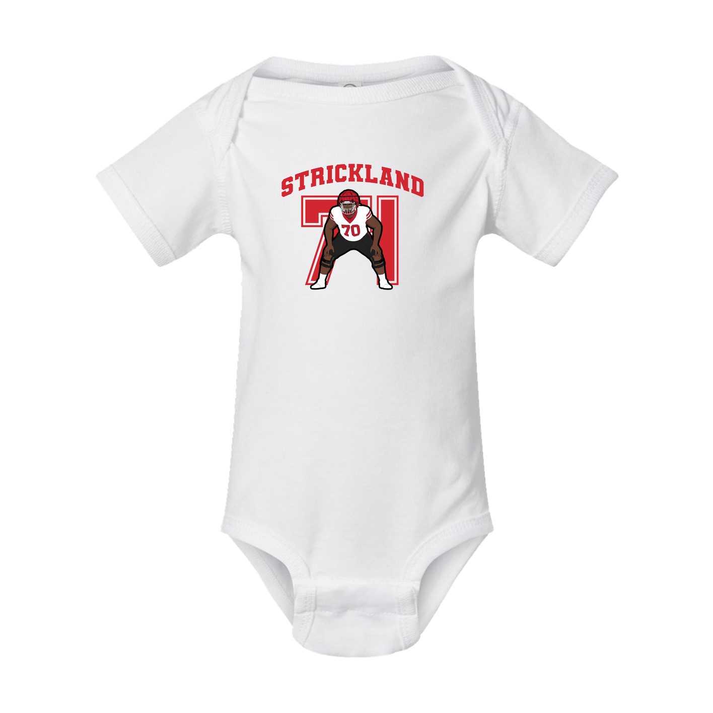 Baby Onesie — Number in White