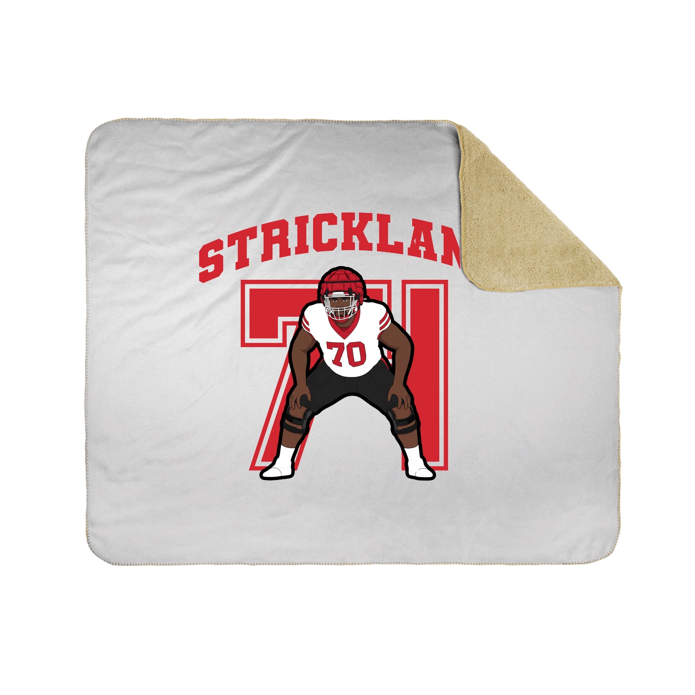 Throw Blanket — Number in White