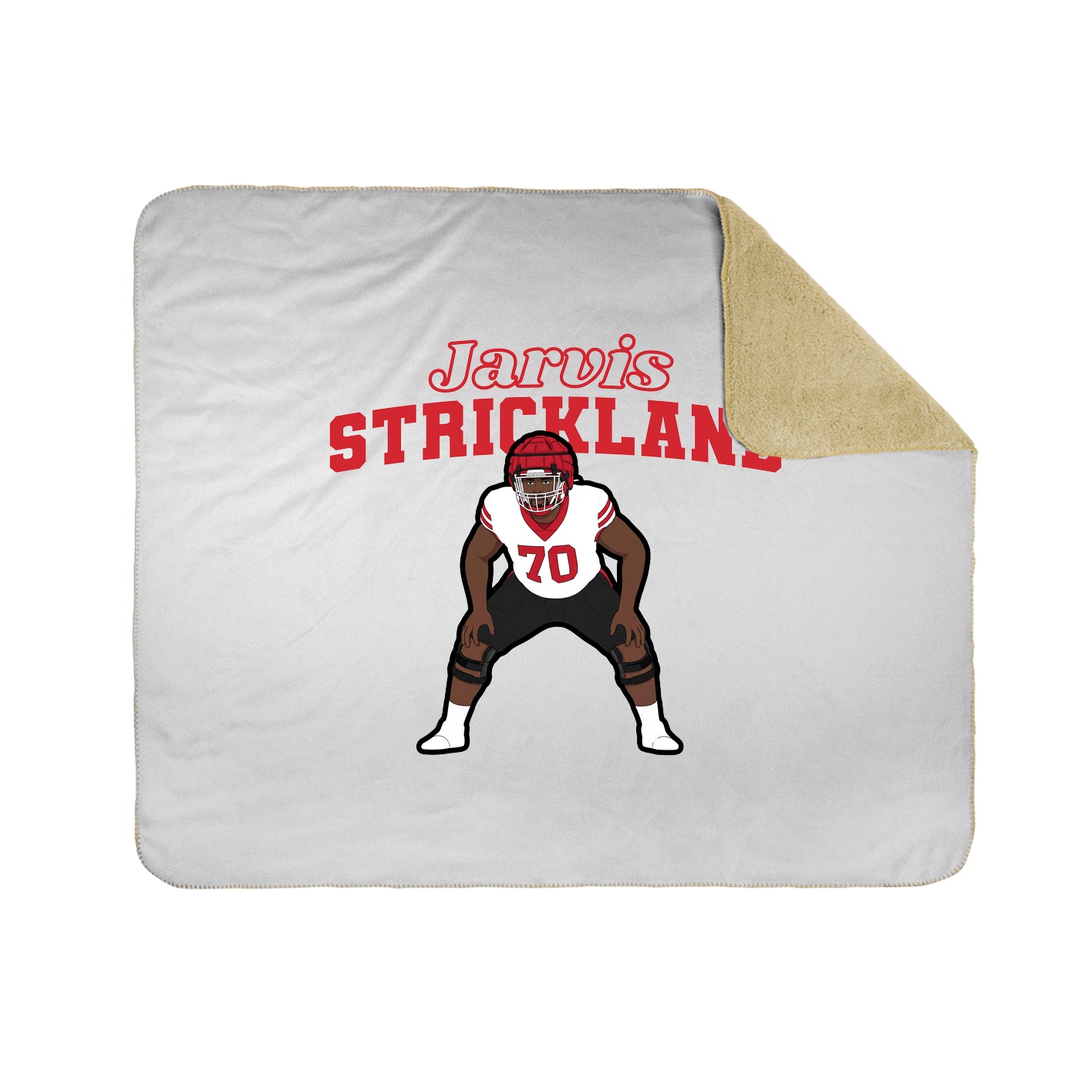 Throw Blanket — Name Arch in White