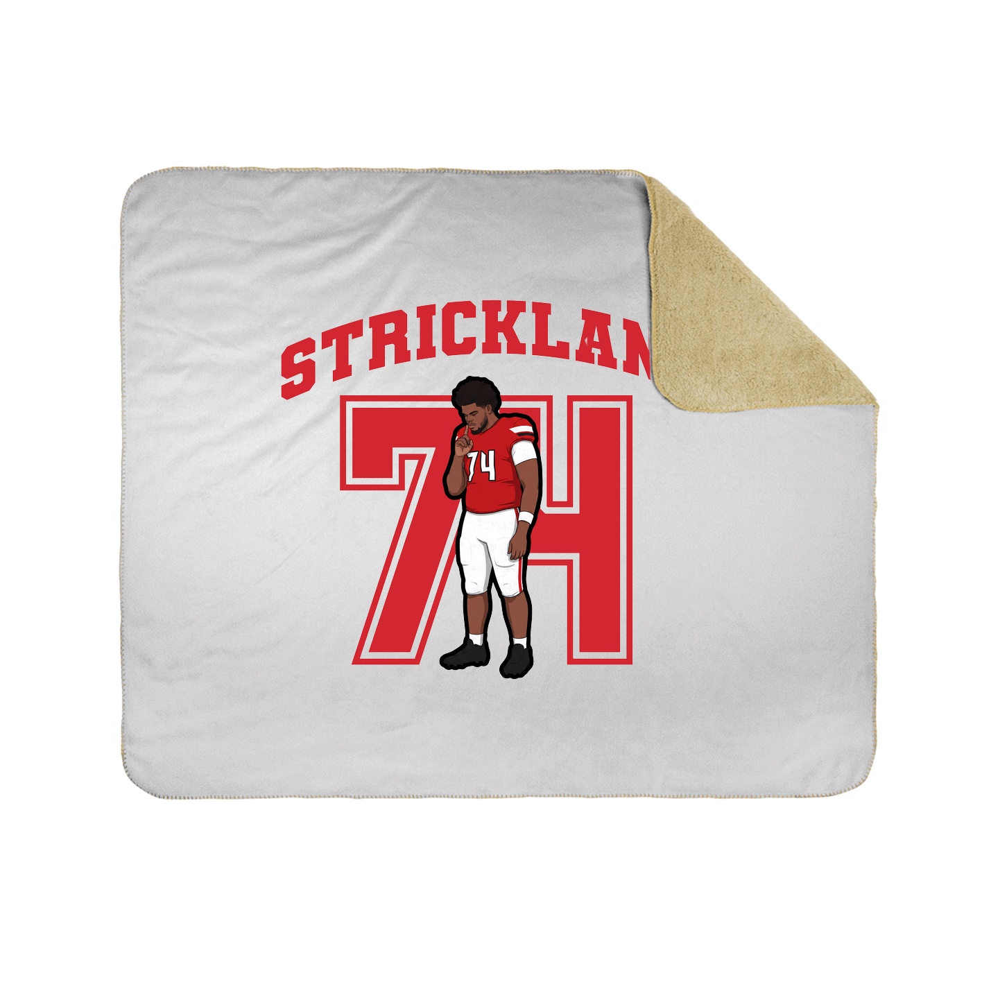 Throw Blanket — Number in White