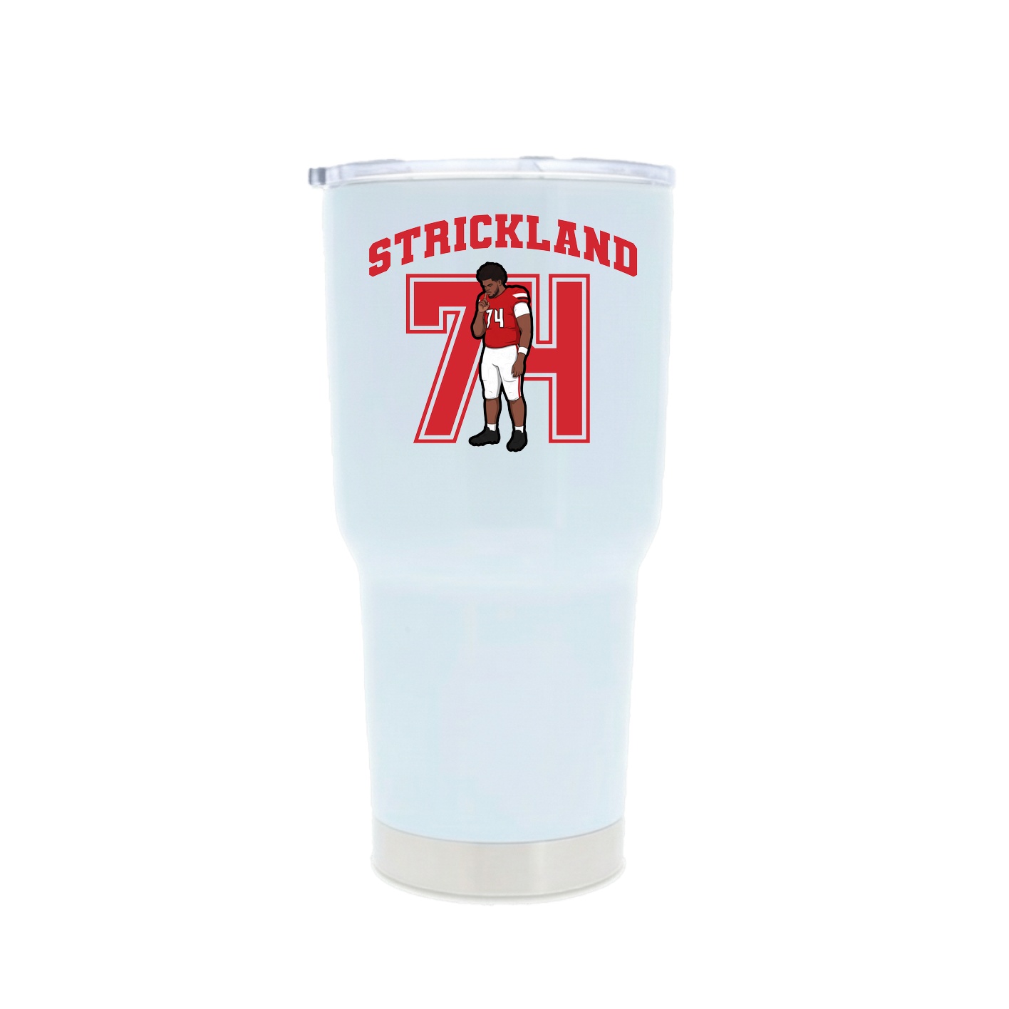 30oz Stainless Steel Tumbler — Number in White