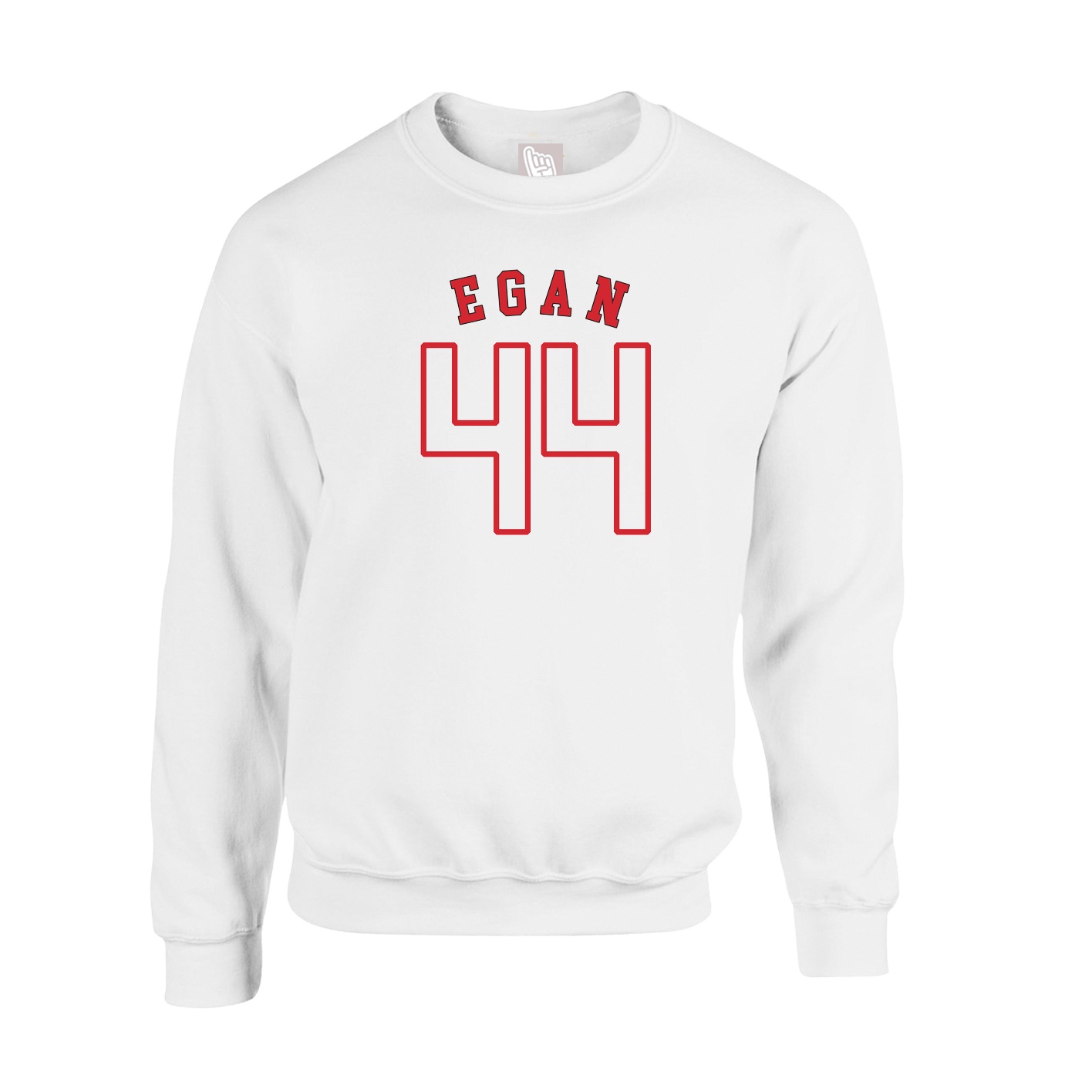 Fleece Crew — Shirsey Arch in White