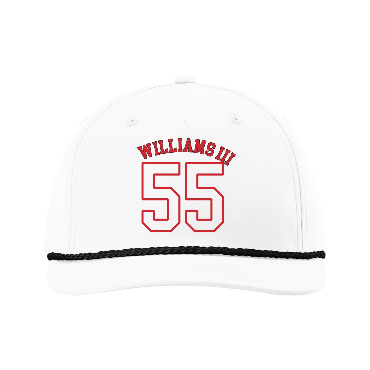 Five-Panel Classic Rope Cap — Shirsey Arch in White