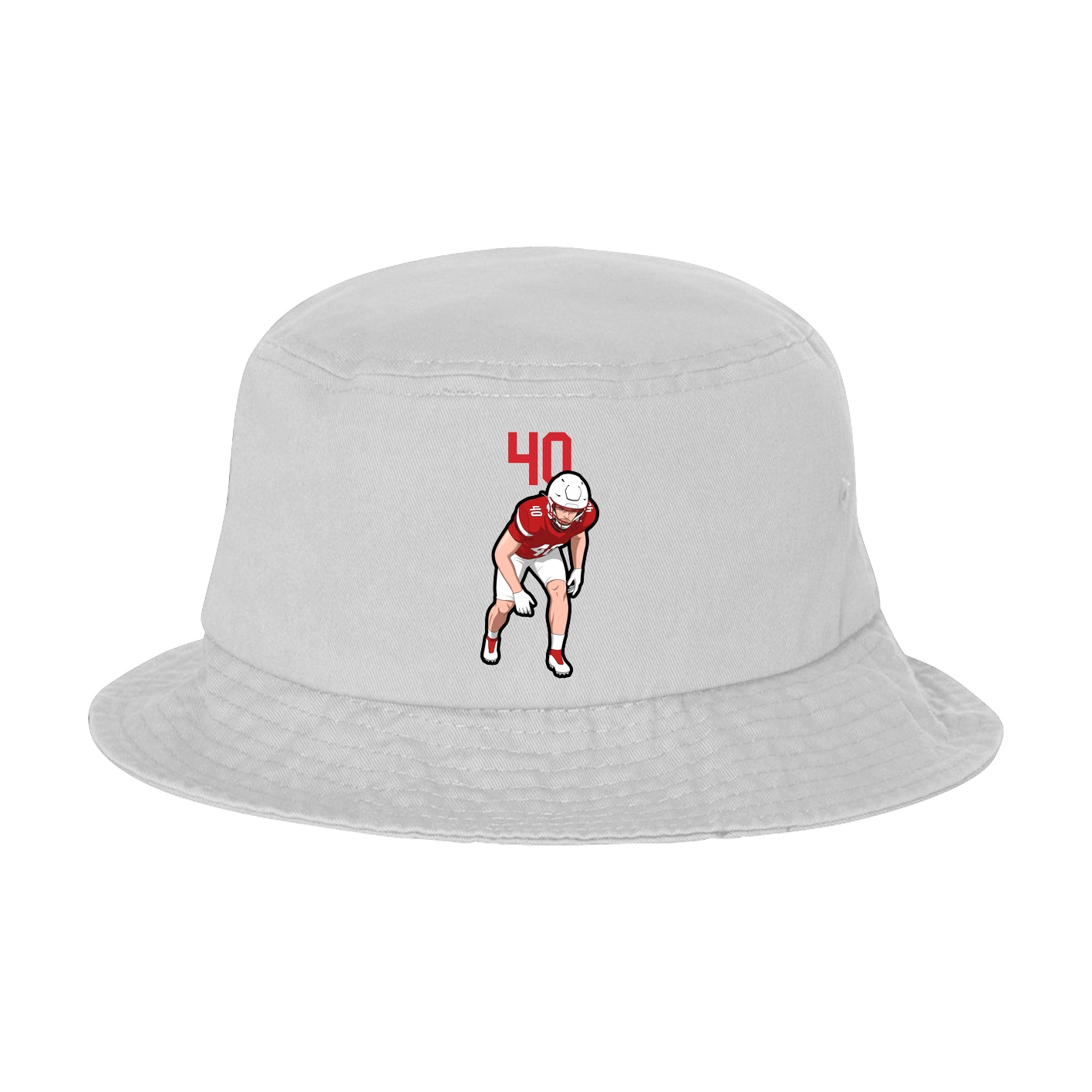 Bucket Cap — Number Top in White