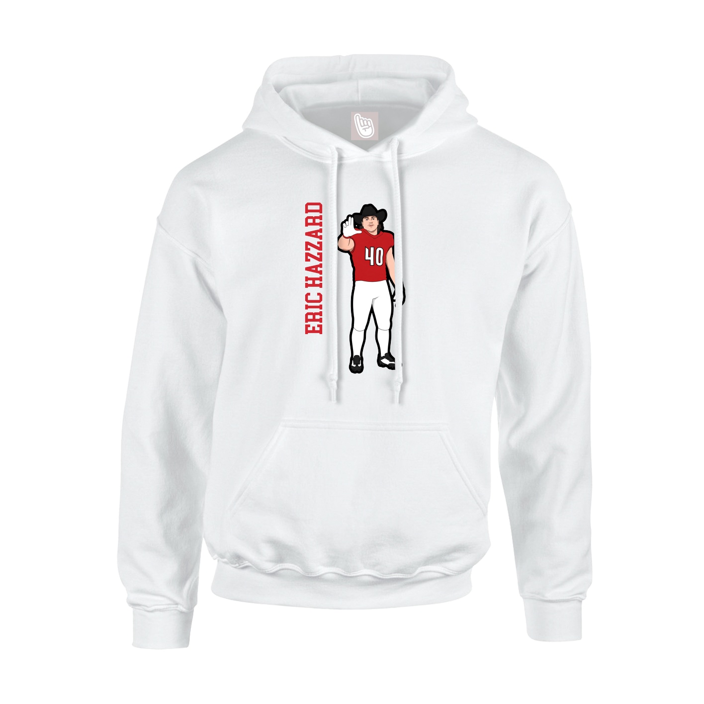 Hoodie — Name Vertical in White