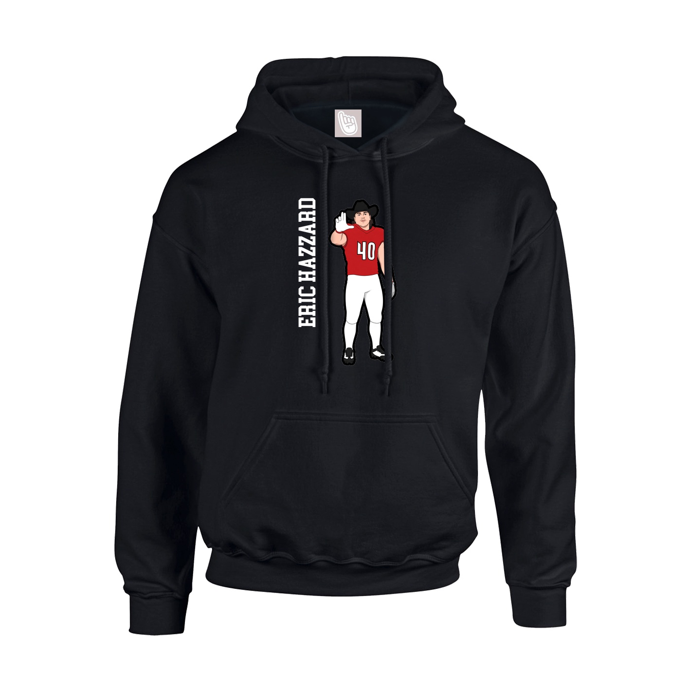 Youth Hoodie — Name Vertical in Black