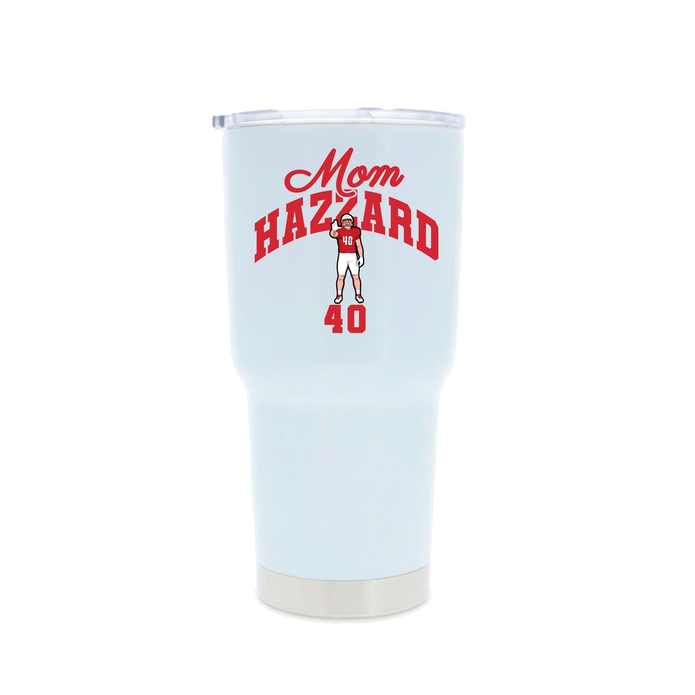 30oz Stainless Steel Tumbler — Mothers Day Arch in White