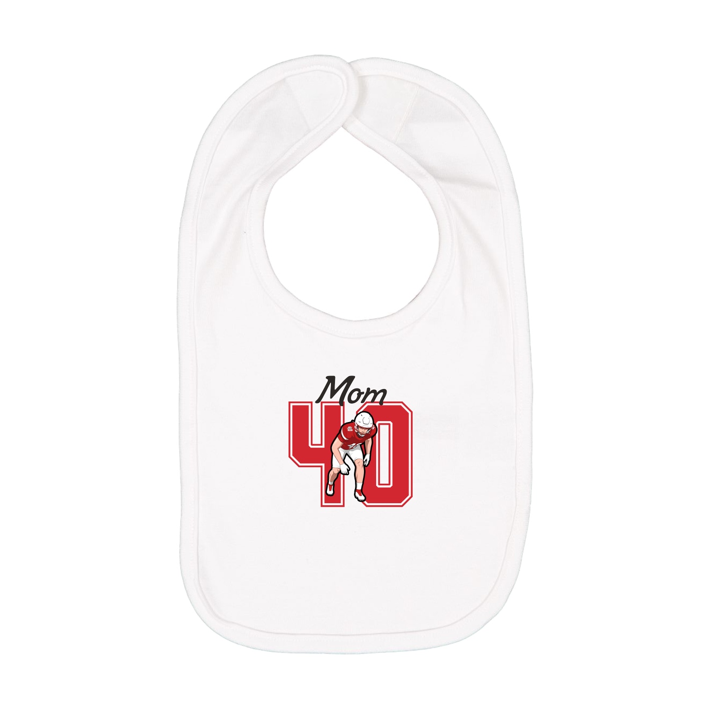 Infant Bib — Mothers Day Shirsey in White