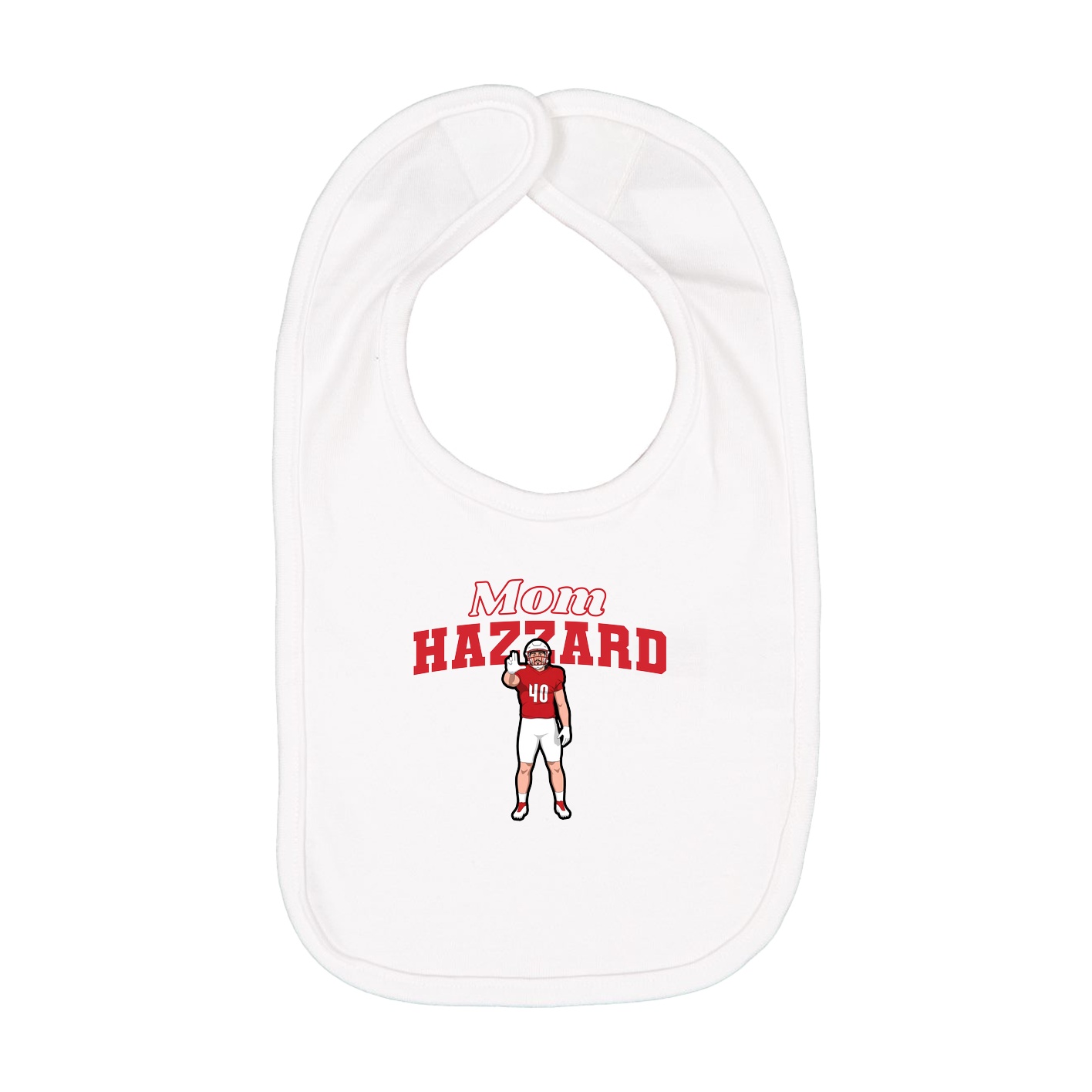 Infant Bib — Mothers Day Block in White
