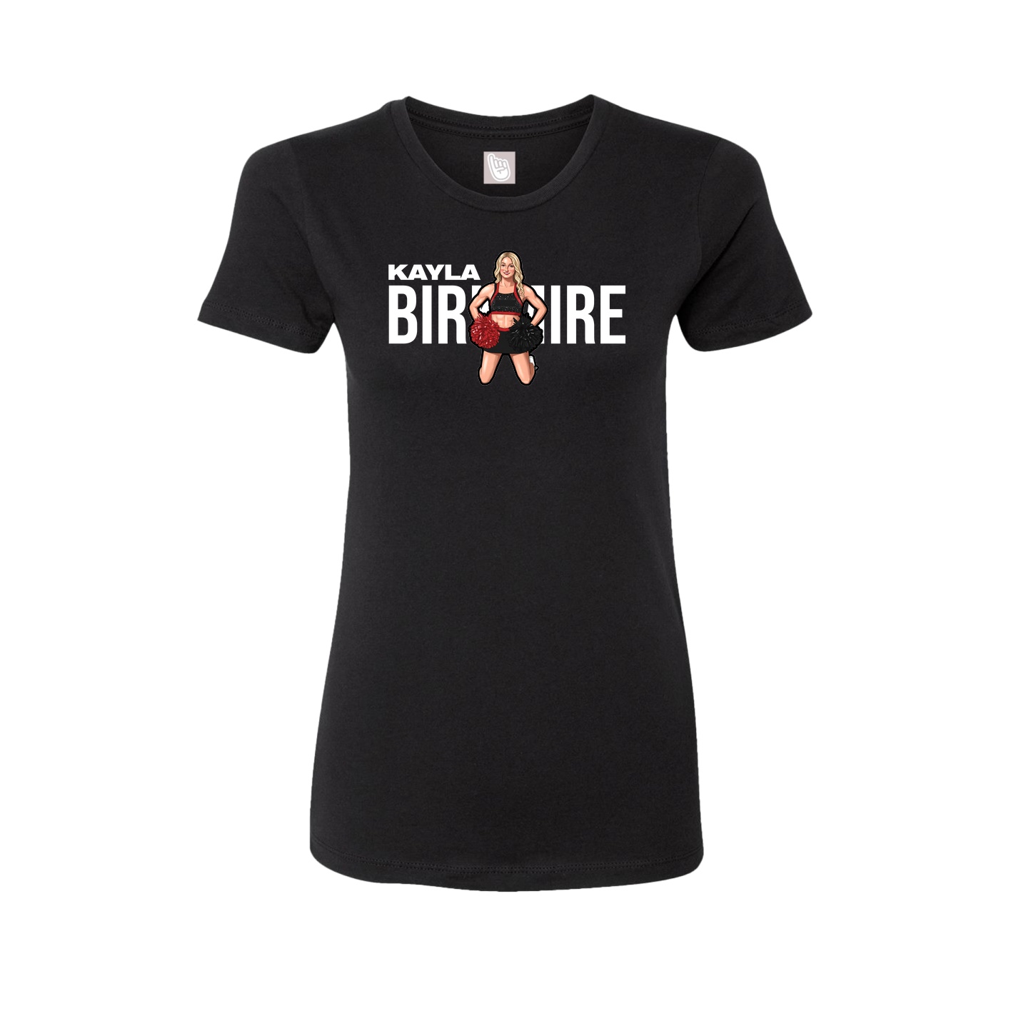Fitted Women's Tee — Player Name in Black