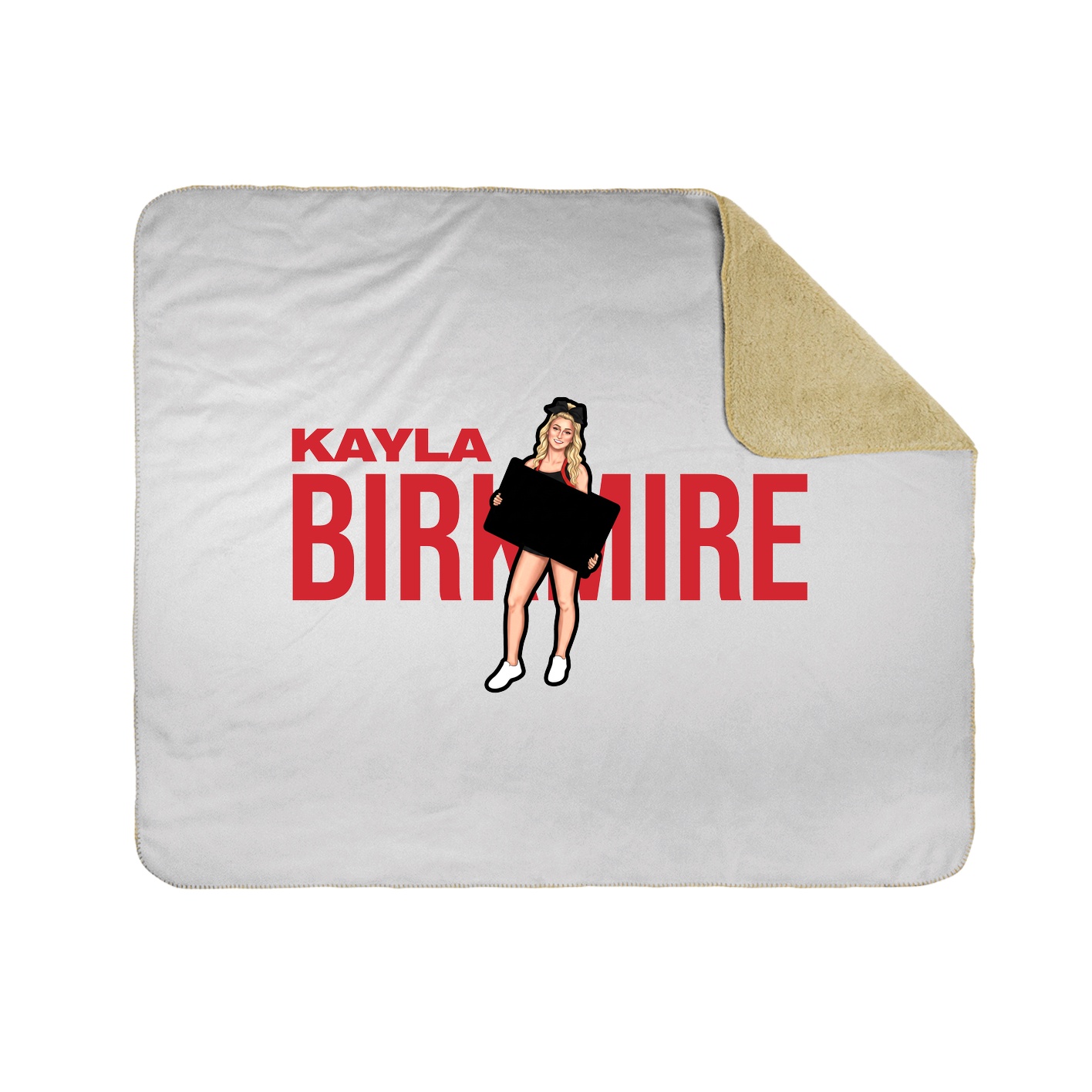 Throw Blanket — Player Name in White