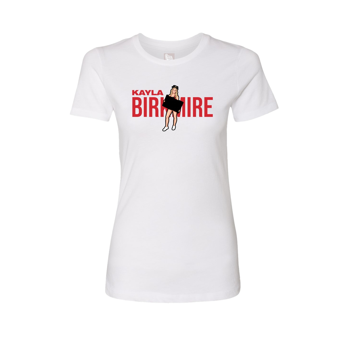 Fitted Women's Tee — Player Name in White