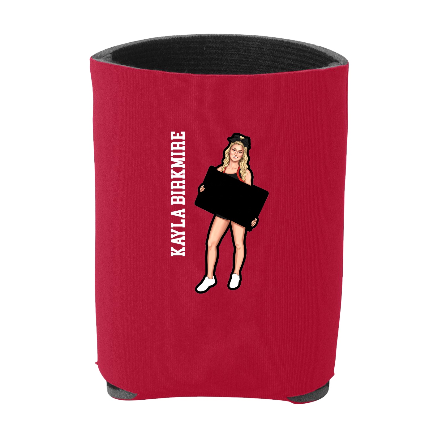 Can Holder — Name Vertical in Red