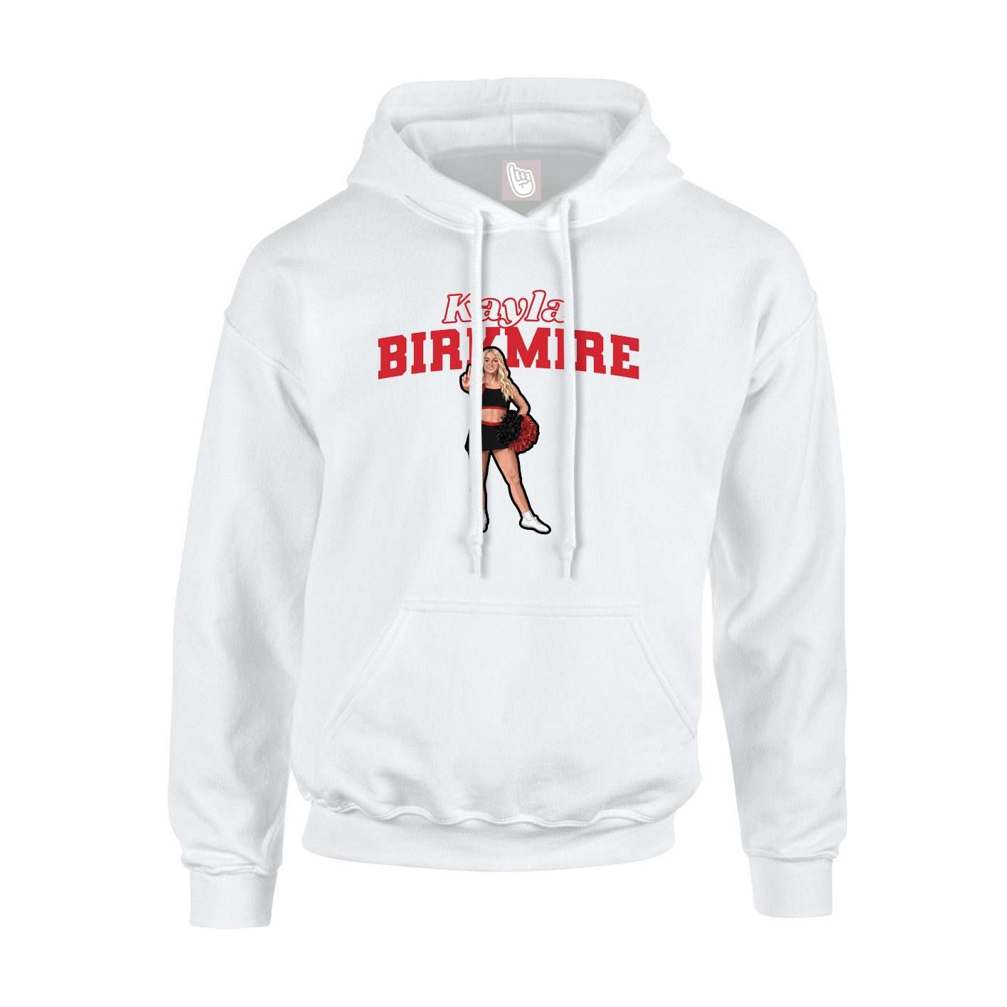 Hoodie — Name Arch in White
