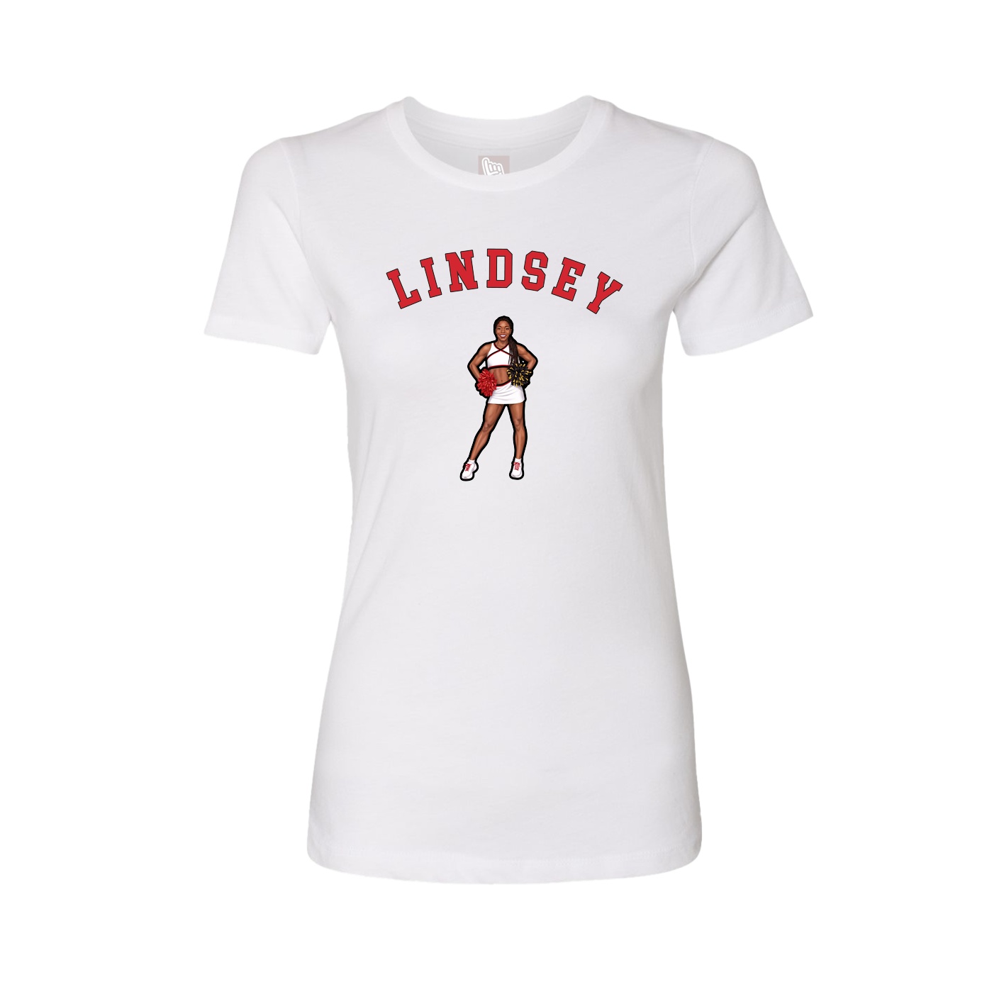 Fitted Women's Tee — Shirsey Arch in White