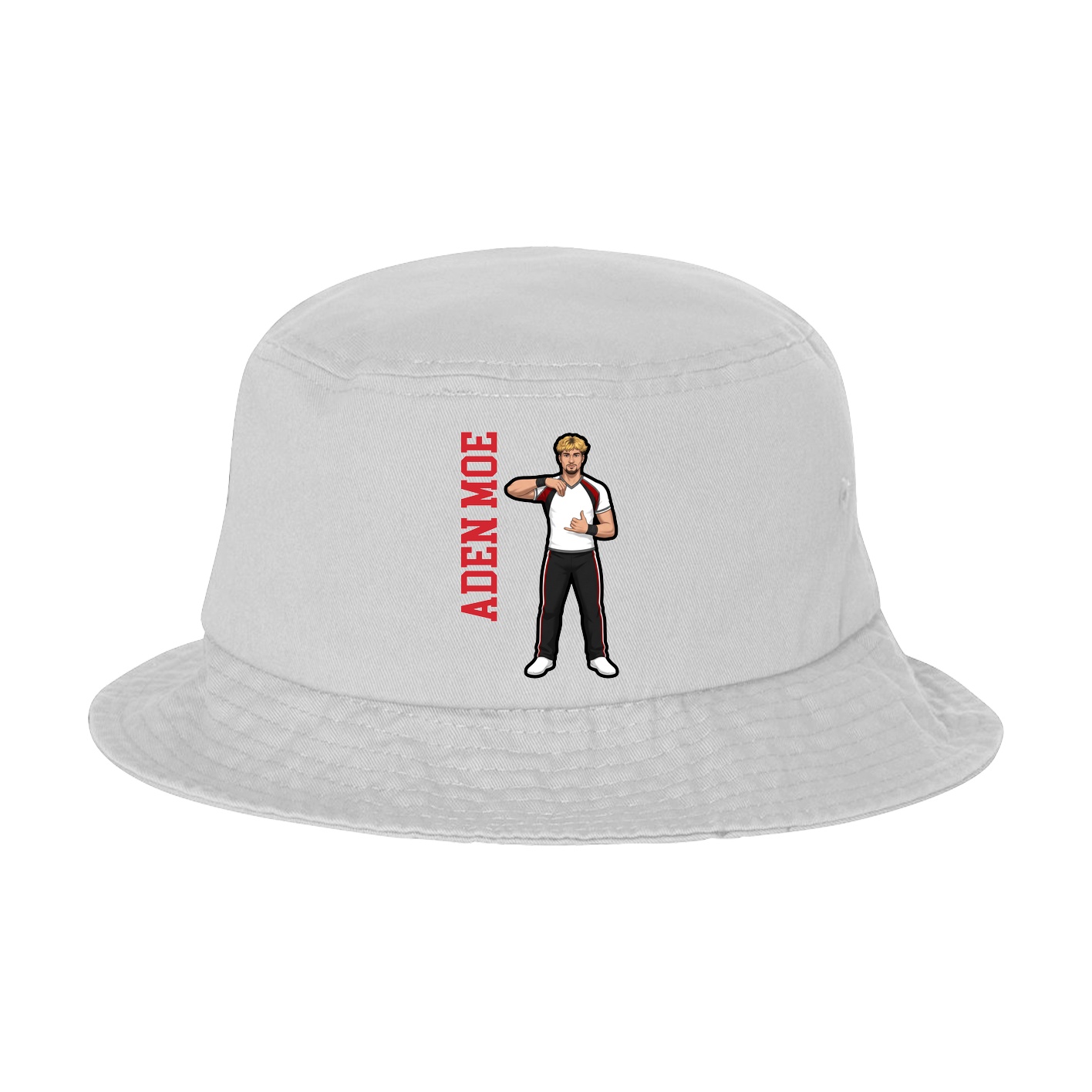 Bucket Cap — Name Vertical in White