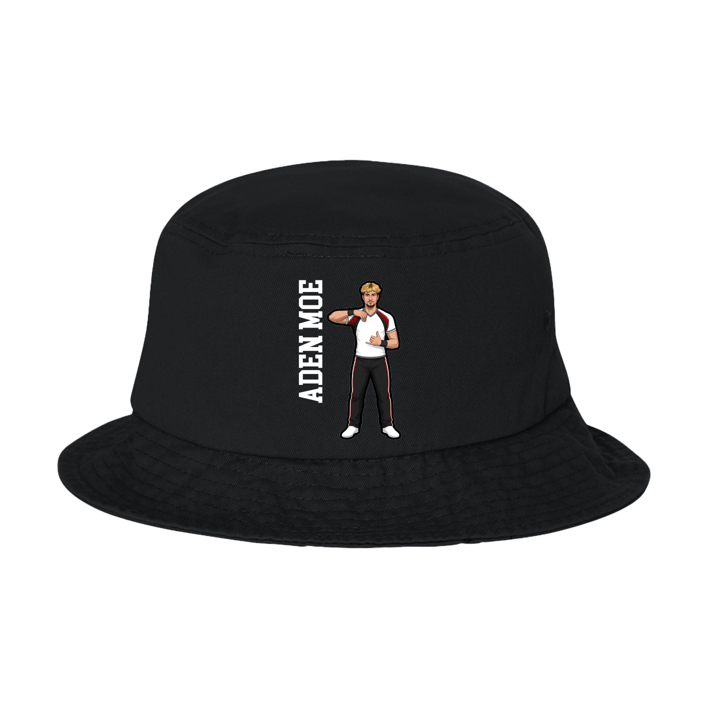 Bucket Cap — Name Vertical in Black