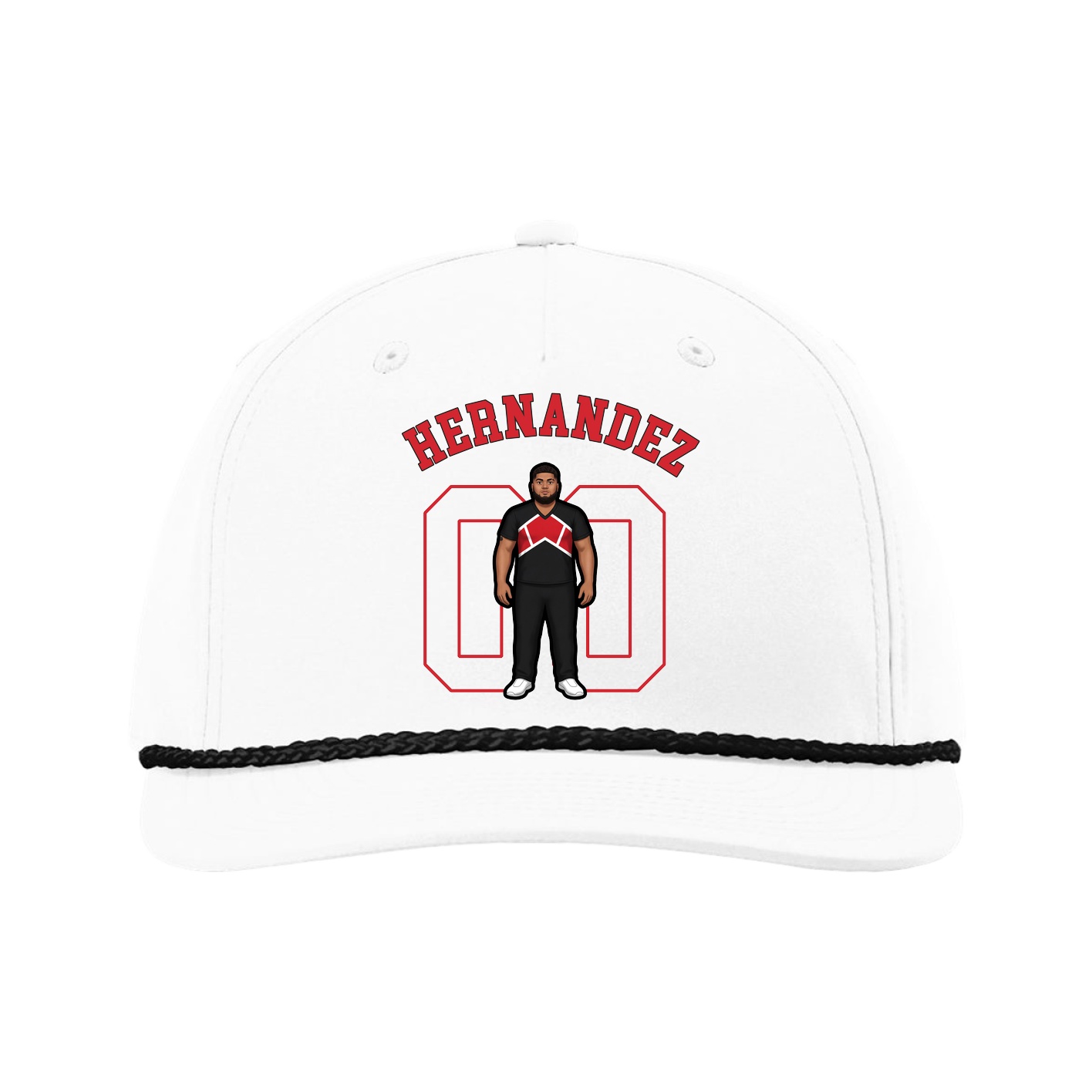 Five-Panel Classic Rope Cap — Shirsey Arch in White