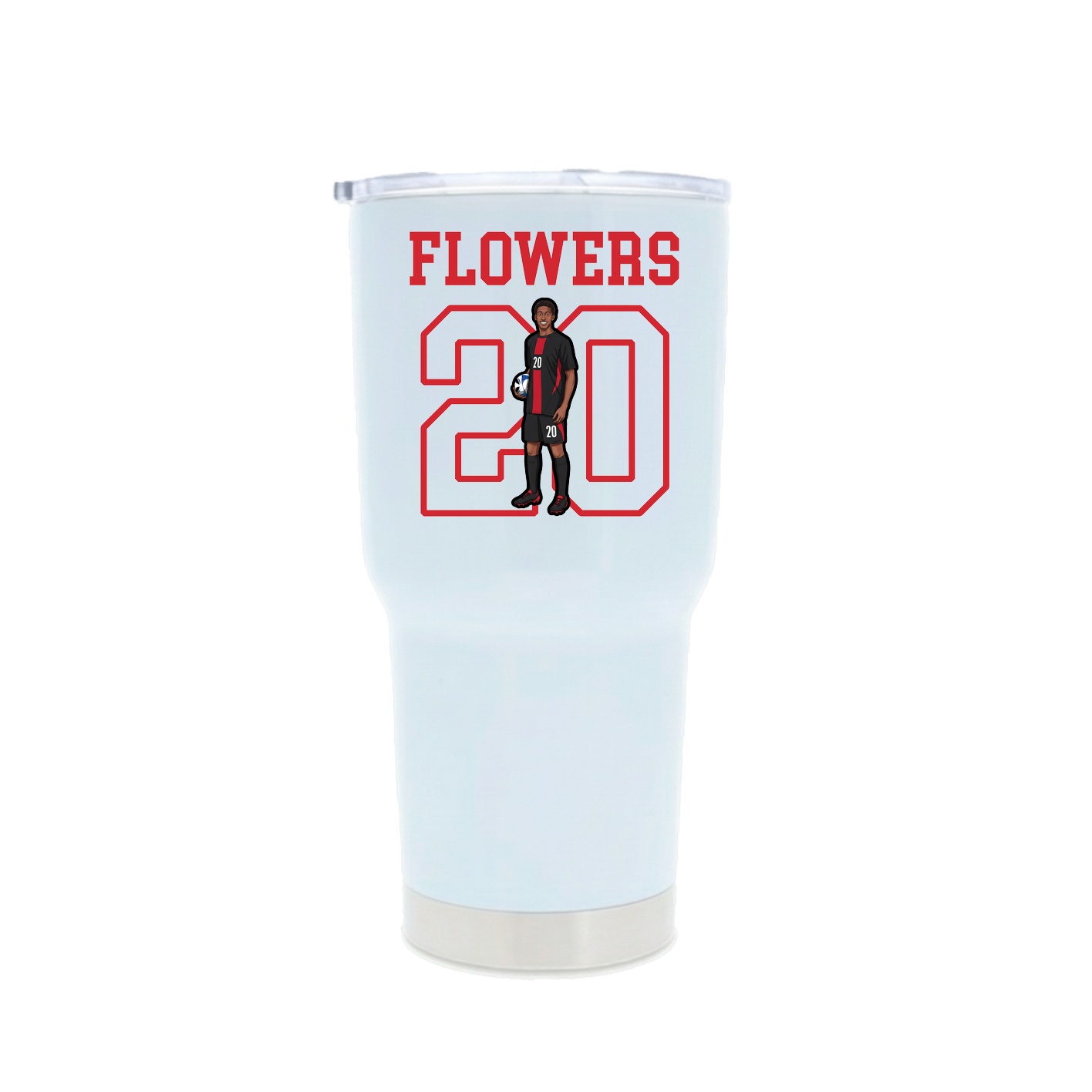 30oz Stainless Steel Tumbler — Shirsey in White