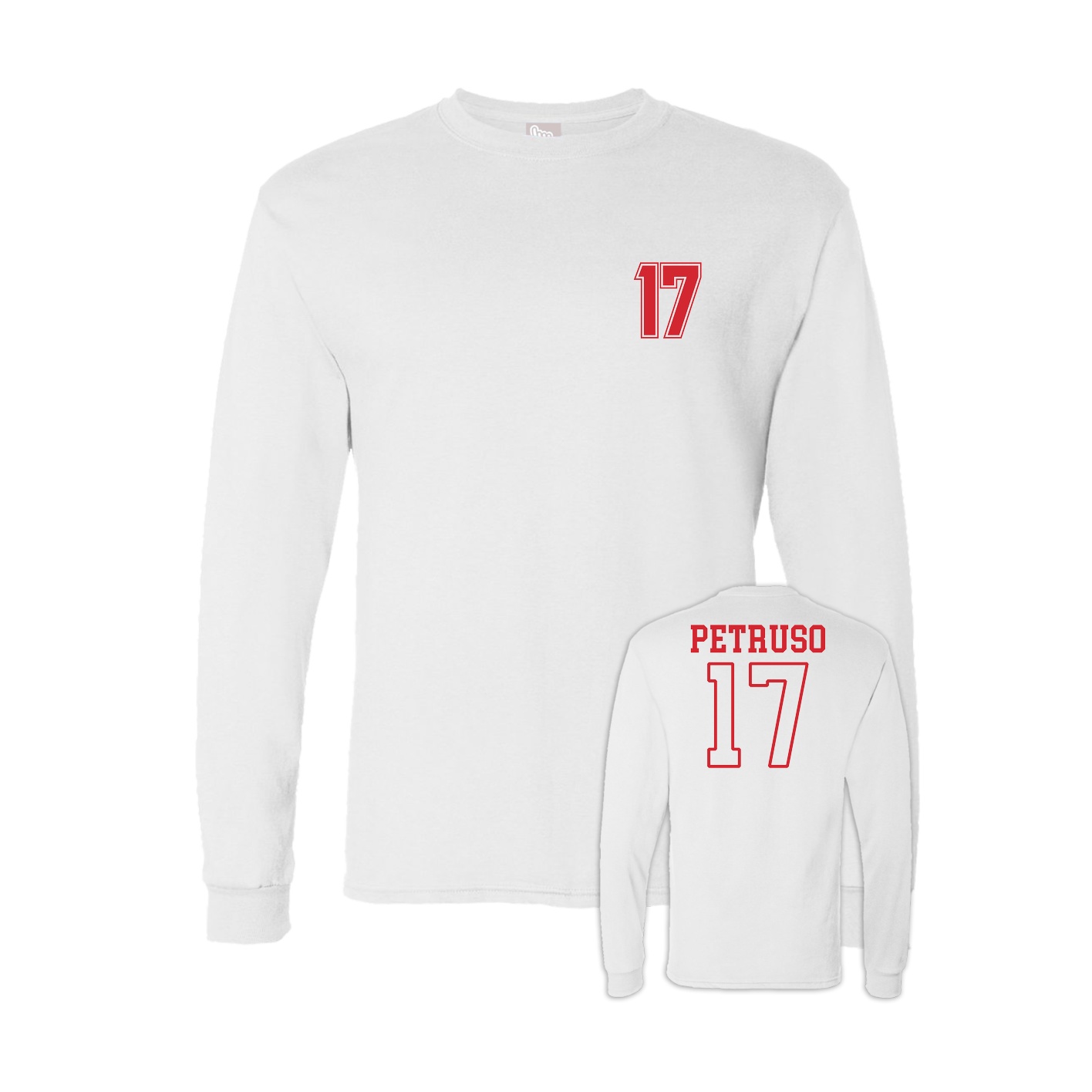 Long Sleeve Tee — Chest Back in White