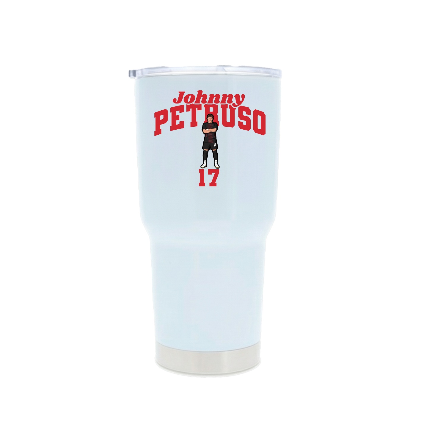 30oz Stainless Steel Tumbler — Signature Arch in White
