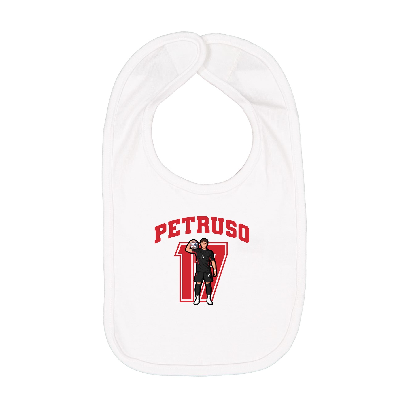 Infant Bib — Number in White